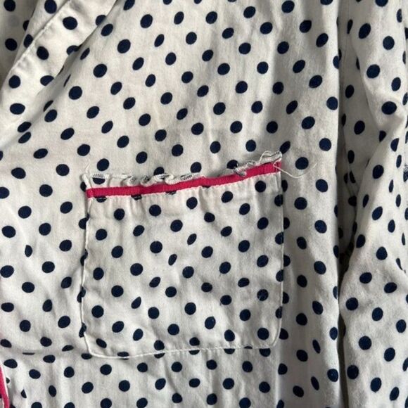 Victoria's Secret navy and white polkadot pajama top medium - Picture 4 of 6